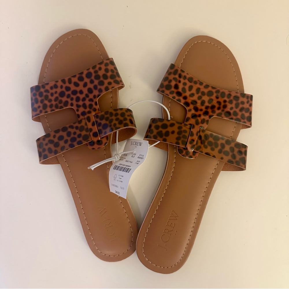 J. Crew Brown Leopard Sandals